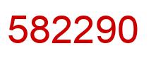 Number 582290 red image
