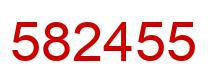 Número 582455 imagen rojo