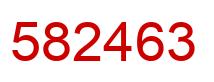 Número 582463 imagen rojo