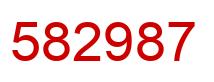 Number 582987 red image