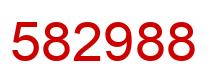 Number 582988 red image