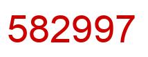 Number 582997 red image
