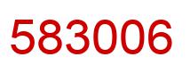 Number 583006 red image