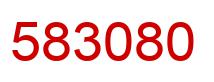 Number 583080 red image