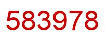 Number 583978 red image