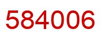 Number 584006 red image
