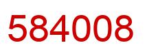 Number 584008 red image