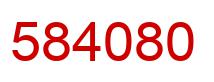 Number 584080 red image