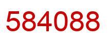 Number 584088 red image