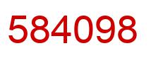 Number 584098 red image