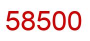 Number 58500 red image