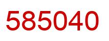 Number 585040 red image