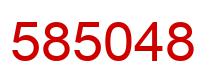 Number 585048 red image