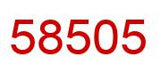 Number 58505 red image