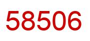 Number 58506 red image
