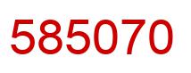 Number 585070 red image