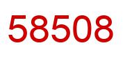 Number 58508 red image