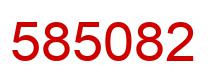 Number 585082 red image