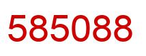 Number 585088 red image
