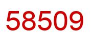 Number 58509 red image