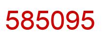 Number 585095 red image