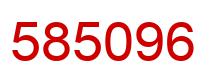 Number 585096 red image