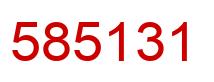 Número 585131 imagen rojo