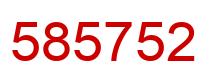 Number 585752 red image