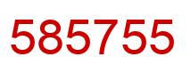 Number 585755 red image
