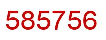 Number 585756 red image