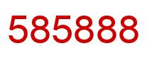 Number 585888 red image