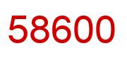 Number 58600 red image
