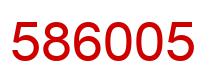 Number 586005 red image