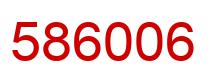 Number 586006 red image