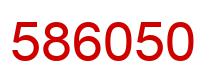 Number 586050 red image