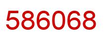 Number 586068 red image