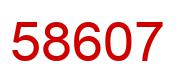 Number 58607 red image