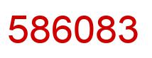 Number 586083 red image