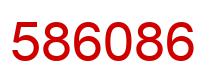 Number 586086 red image
