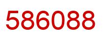 Number 586088 red image
