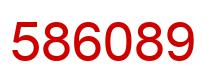 Number 586089 red image