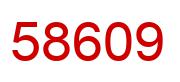 Number 58609 red image