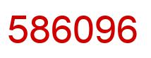Number 586096 red image