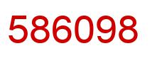 Number 586098 red image