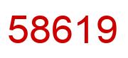 Number 58619 red image
