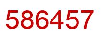 Number 586457 red image