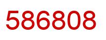 Number 586808 red image
