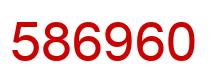 Number 586960 red image