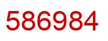 Number 586984 red image