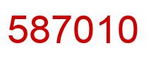 Number 587010 red image